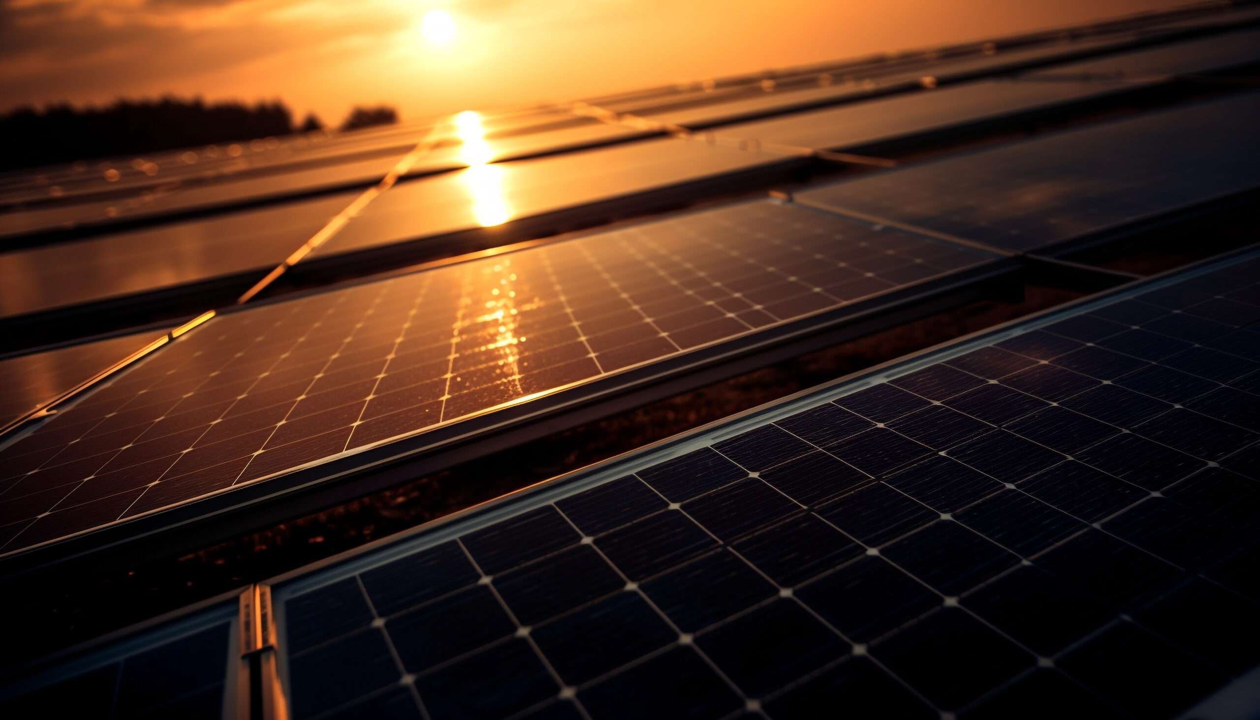 Solar power at sunset